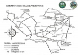 Schemat sieci tras rowerowych