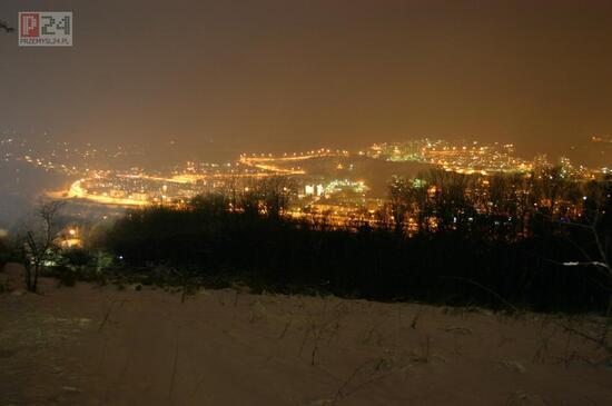 Widok ze stoku narciarskiego